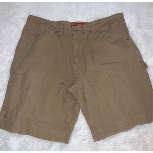 Jesse James Shorts Mens Size 40 Workwear Duck Canvas Utility Flat Front